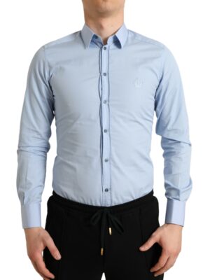 Dolce & Gabbana Elegant Slim Fit Sky Blue Dress Shirt