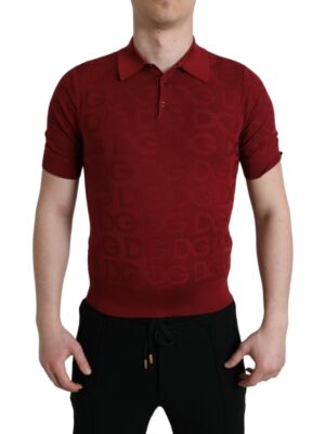 Dolce & Gabbana Silk Maroon Polo T-Shirt - Elegance Meets Comfort
