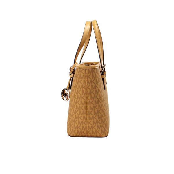Michael Kors Jet Set Cider PVC Leather XS Carryall Top Zip Tote Bag Purse - Image 2