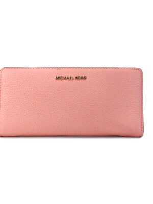 Michael Kors Jet Set Travel Large Primrose Leather Continental Wristlet Wallet