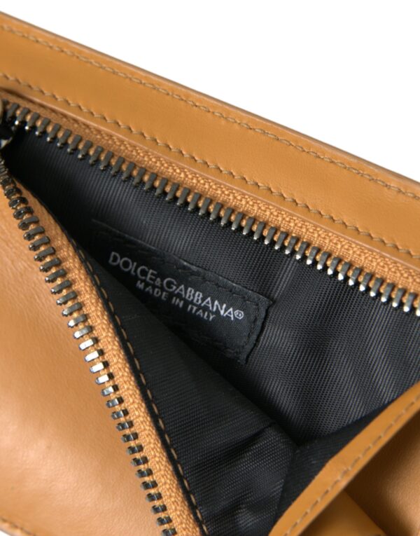 Dolce & Gabbana Elegant Orange Calf Leather Card Holder - Image 6