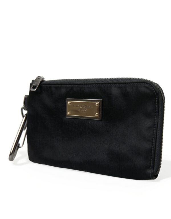 Dolce & Gabbana Sleek Designer Nylon-Leather Pouch in Black - Image 2
