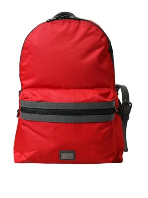 Dolce & Gabbana Elegant Red Nylon-Leather Backpack