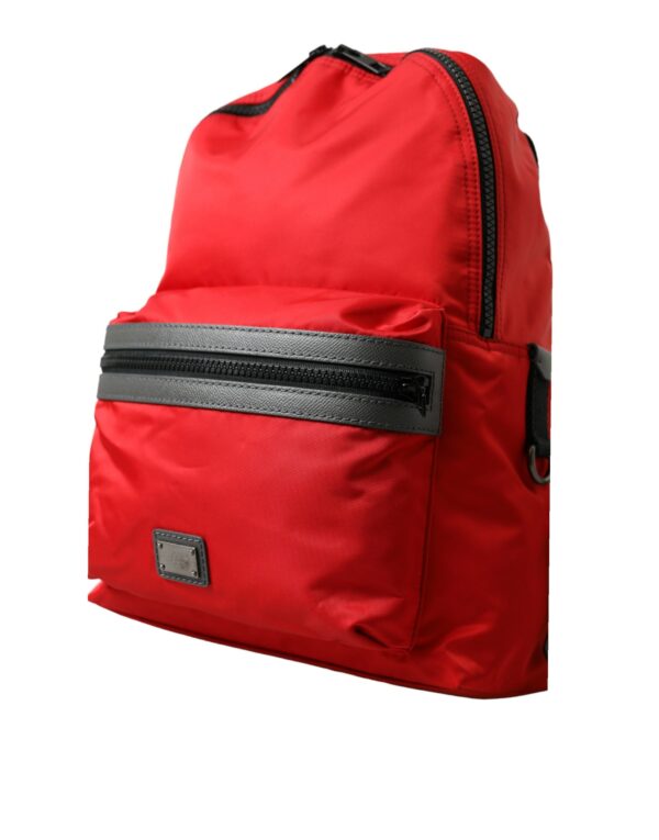 Dolce & Gabbana Elegant Red Nylon-Leather Backpack - Image 7