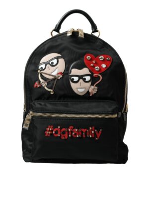 Dolce & Gabbana Elegant Embellished Black Backpack