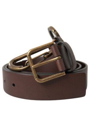 Dolce & Gabbana Elegant Calf Leather Belt with Metal Buckle Closure