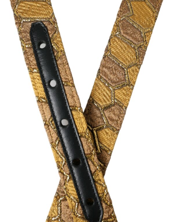 Dolce & Gabbana Elegant Gold Leather Belt - Image 5