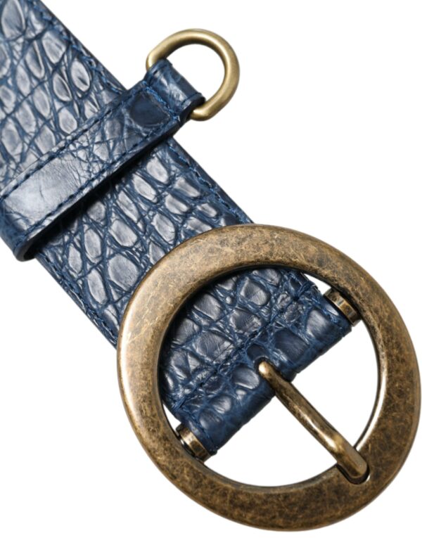 Dolce & Gabbana Elegant Italian Leather Belt with Metal Buckle - Image 3