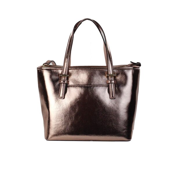 Michael Kors Jet Set Primrose Metallic XS Carryall Top Zip Tote Bag Purse - Image 3