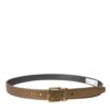 Dolce & Gabbana Metallic Gold Leather Belt - Timeless Elegance - Image 2