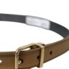 Dolce & Gabbana Metallic Gold Leather Belt - Timeless Elegance - Image 3