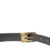 Dolce & Gabbana Metallic Gold Leather Belt - Timeless Elegance - Image 5