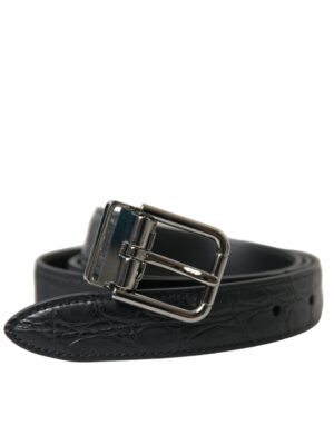 Dolce & Gabbana Elegant Leather Belt with Metal Buckle