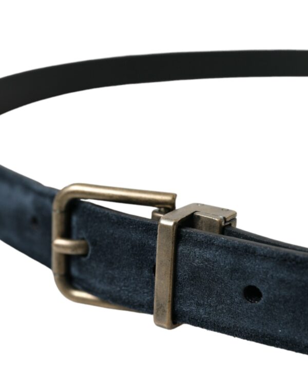Dolce & Gabbana Elegant Suede Calf Leather Belt - Image 3