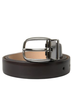 Dolce & Gabbana Elegant Leather Belt with Eye-Catching Buckle