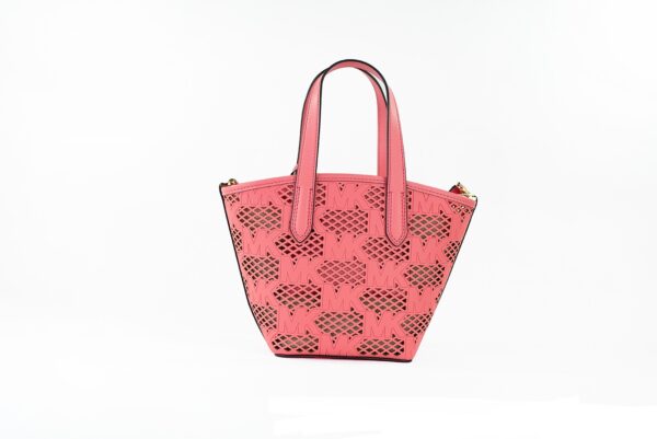 Michael Kors Kimber Small Tea Rose Leather 2-in-1 Zip Tote Messenger Bag Purse - Image 3