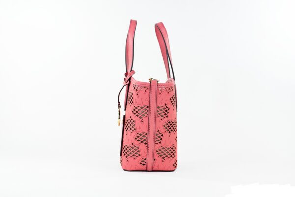 Michael Kors Kimber Small Tea Rose Leather 2-in-1 Zip Tote Messenger Bag Purse - Image 2