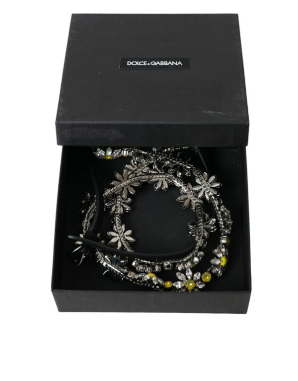 Dolce & Gabbana Elegant Crystal-Embellished Leather Belt - Image 4