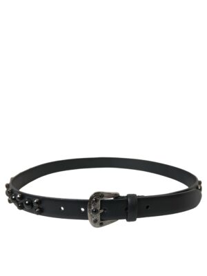 Dolce & Gabbana Engraved Logo Leather Waist Belt