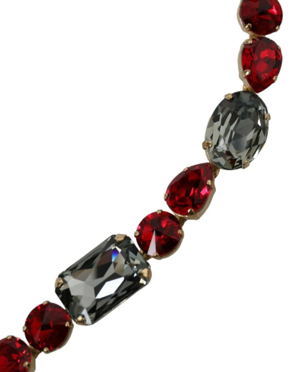 Dolce & Gabbana Radiant Red Crystal Buckle Waist Belt - Image 3