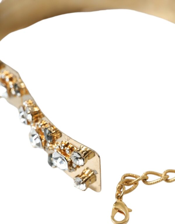 Dolce & Gabbana Gold-Tone Crystal Embellished Waist Belt - Image 6