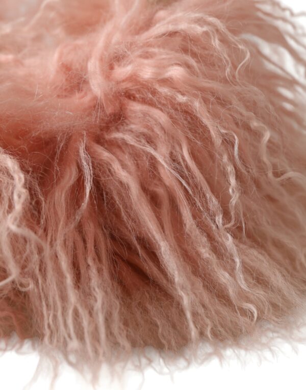 Dolce & Gabbana Elegant Pink Fur Earmuffs - Winter Chic Accessory - Image 2