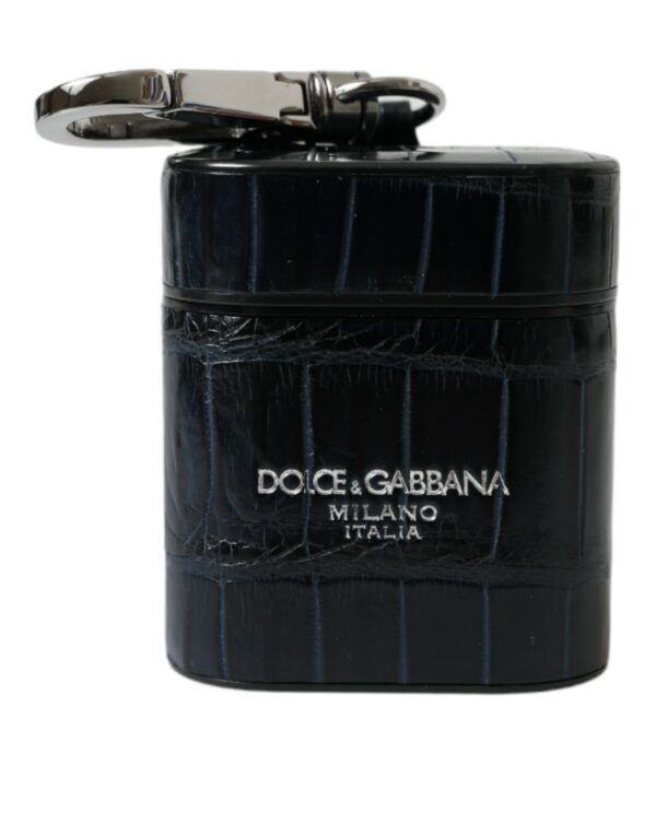 Dolce & Gabbana Chic Crocodile Leather Airpods Case - Image 2