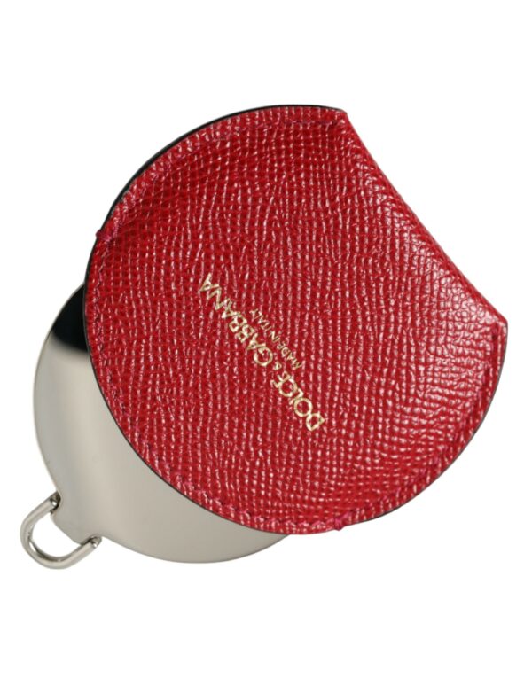 Dolce & Gabbana Elegant Red Leather Mirror Holder - Image 3