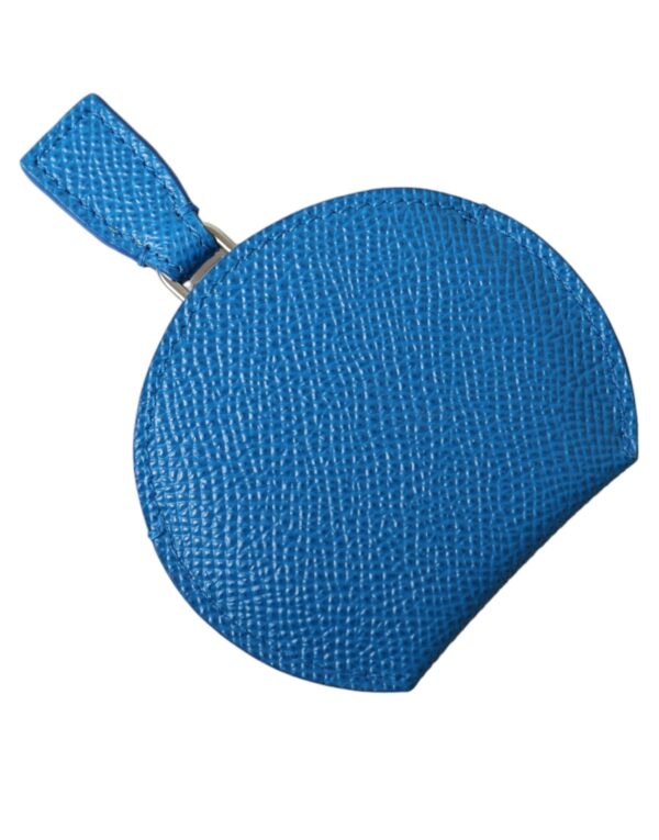 Dolce & Gabbana Elegant Blue Leather Mirror Holder - Image 2