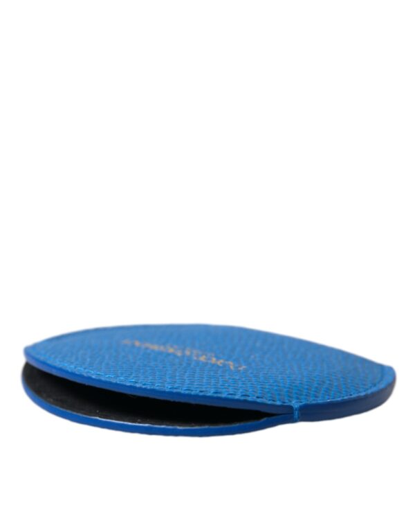 Dolce & Gabbana Elegant Blue Leather Mirror Holder - Image 5