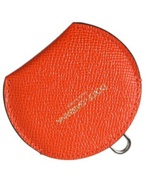 Dolce & Gabbana Elegant Orange Leather Mirror Holder