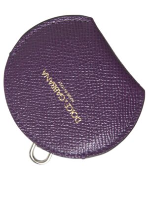 Dolce & Gabbana Elegant Purple Leather Mirror Holder