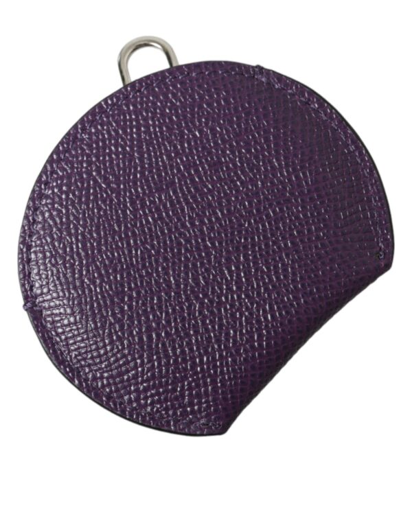 Dolce & Gabbana Elegant Purple Leather Mirror Holder - Image 2