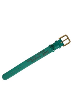 Dolce & Gabbana Elegant Green Leather Neck Band