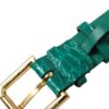 Dolce & Gabbana Elegant Green Leather Neck Band - Image 4