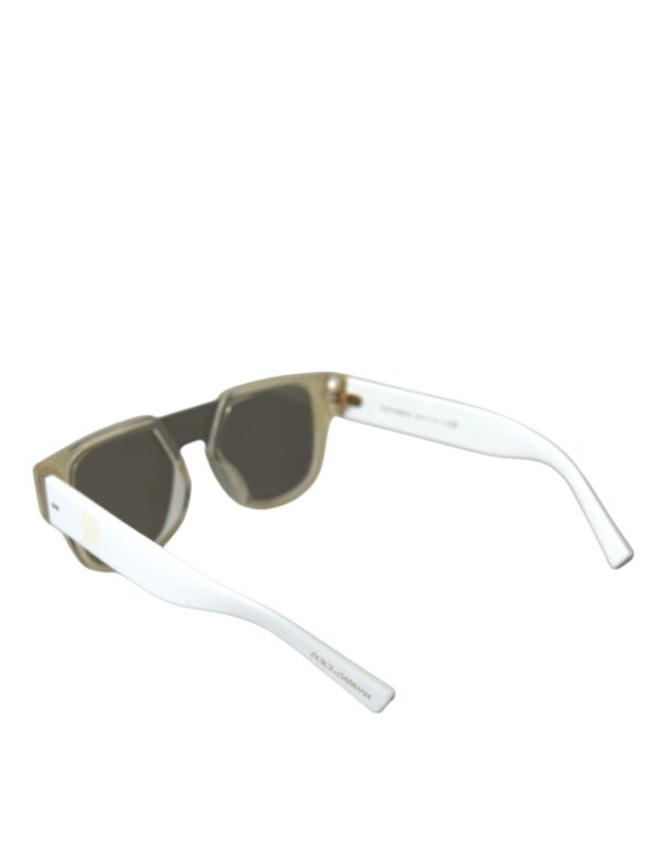 Dolce & Gabbana Chic White Acetate Designer Sunglasses - Image 3