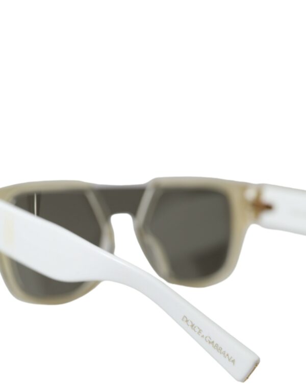 Dolce & Gabbana Chic White Acetate Designer Sunglasses - Image 4