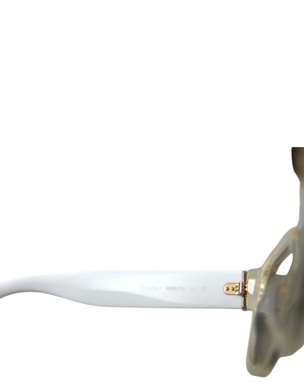Dolce & Gabbana Chic White Acetate Designer Sunglasses - Image 6