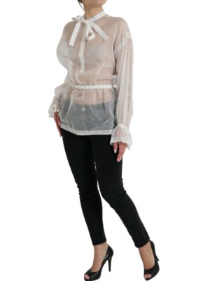Dolce & Gabbana Elegant Silk Blend Long Sleeve Blouse