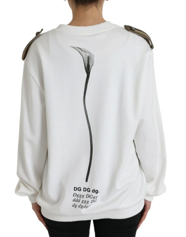 Dolce & Gabbana Chic Black and White Crew Neck Sweater - Image 3