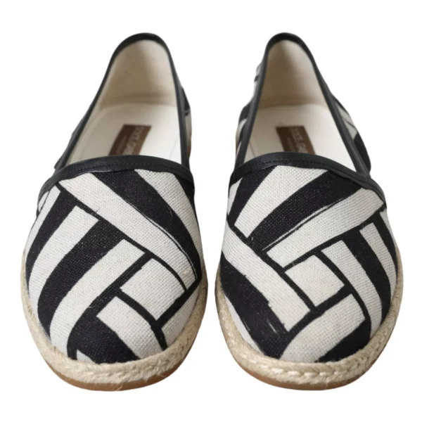 Dolce & Gabbana Elegant Striped Leather Espadrilles - Image 6