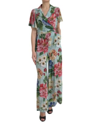 Dolce & Gabbana Elegant Floral Silk Crepe Jumpsuit