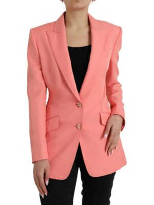 Dolce & Gabbana Chic Pink Peak Lapel Blazer