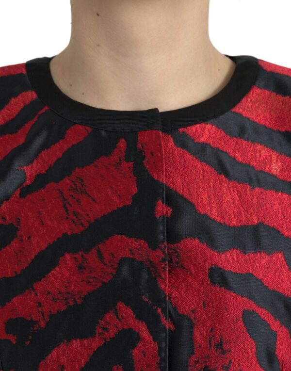 Dolce & Gabbana Elegant Animal Print Coat Jacket - Image 4