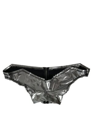 Dolce & Gabbana Silver Elegance Top with Zipper Closure