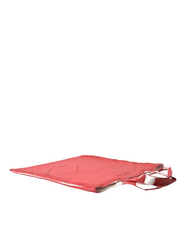 Prada Chic Red and White Fabric Tote Bag - Image 5