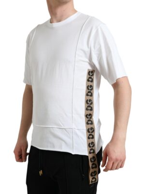 Dolce & Gabbana White Logo Crew Neck Short Sleeves T-shirt