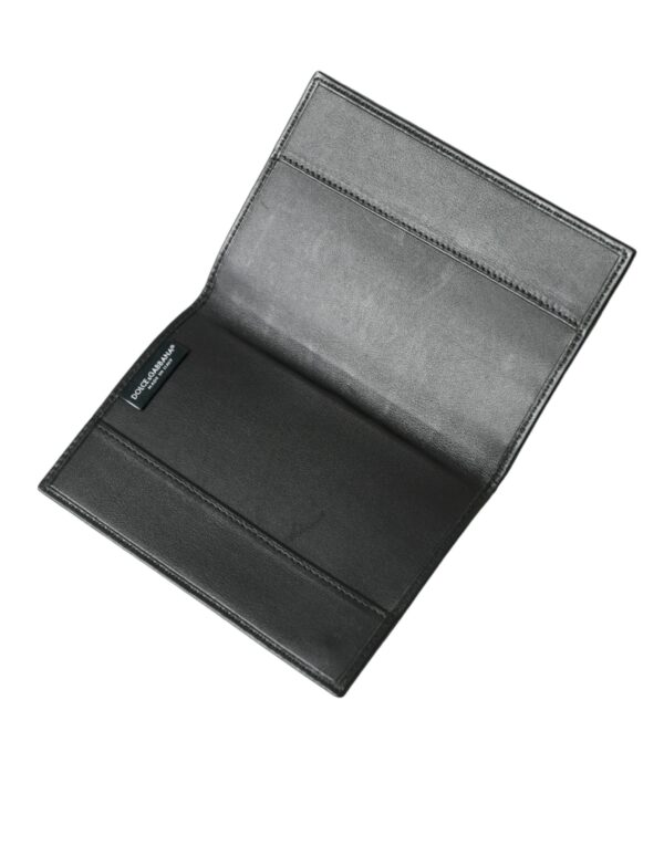 Dolce & Gabbana Black Exotic Skin Leather Long Bifold Passport Holder - Image 5