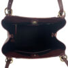 Burberry Small Canterby Mahogany Leather Check Canvas Tote Bag Purse - Image 2