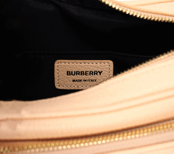Burberry Small Branded Peach Pink Grainy Leather Camera Crossbody Bag - Image 3